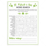Saint Patrick Word Find Game Printable by LittleSizzle