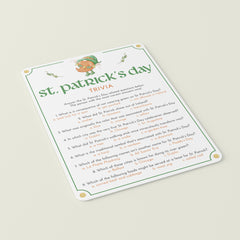 St Patrick's Day Trivia Questions and Answers Printable