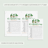 Printable St Paddy's Day Game for Kids Word Search with Answer Key