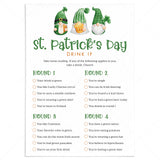 Saint Patrick's Day Game for Adults Drink If Printable by LittleSizzle