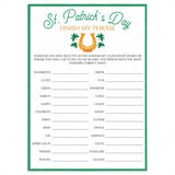 St. Patrick's Day Party Game for Groups Finish My Phrase by LittleSizzle