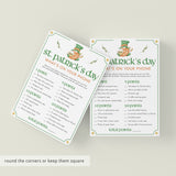 St Patricks Party Game Whats On Your Phone Printable