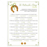 St Patricks Day Office Game Trivia Virtual and Printable by LittleSizzle