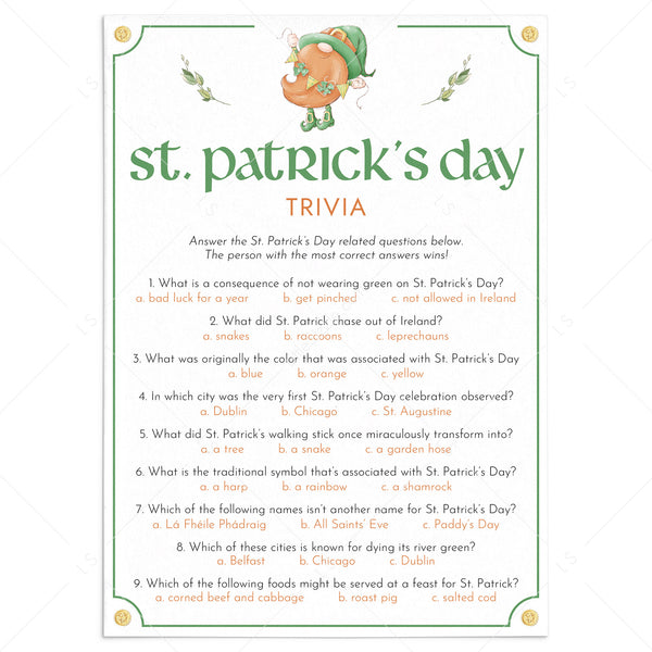 St. Patrick's Day Trivia: A young - Brandeis University