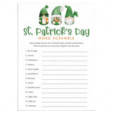 St Patrick's Word Scramble Game With Answer Key by LittleSizzle
