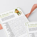 Printable St Patricks Word Search Game with Answers