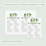 Saint Patrick's Day Game for Adults Drink If Printable
