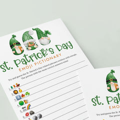 St Patrick's Emoji Game with Answer Key Printable