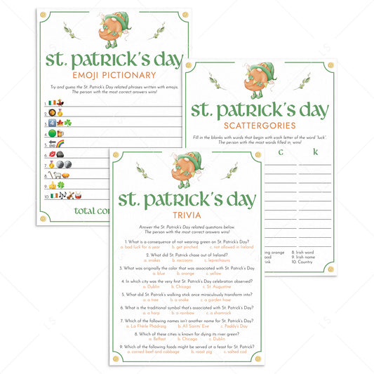 St Patricks Games for Family Instant Download by LittleSizzle