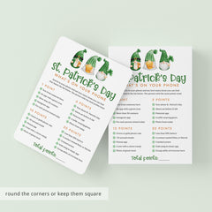 St. Patrick's Day What's On Your Phone Game Printable
