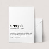 Strength Definition Print Instant Download