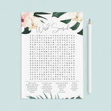 Summer Wedding Word Puzzle Game Printable by LittleSizzle