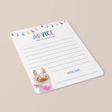 Llama baby shower advice cards download by LittleSizzle