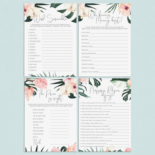 Summer Baby Shower Games Bundle Printable by LittleSizzle