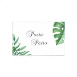Buffet Card Template Botanical Leaves by LittleSizzle