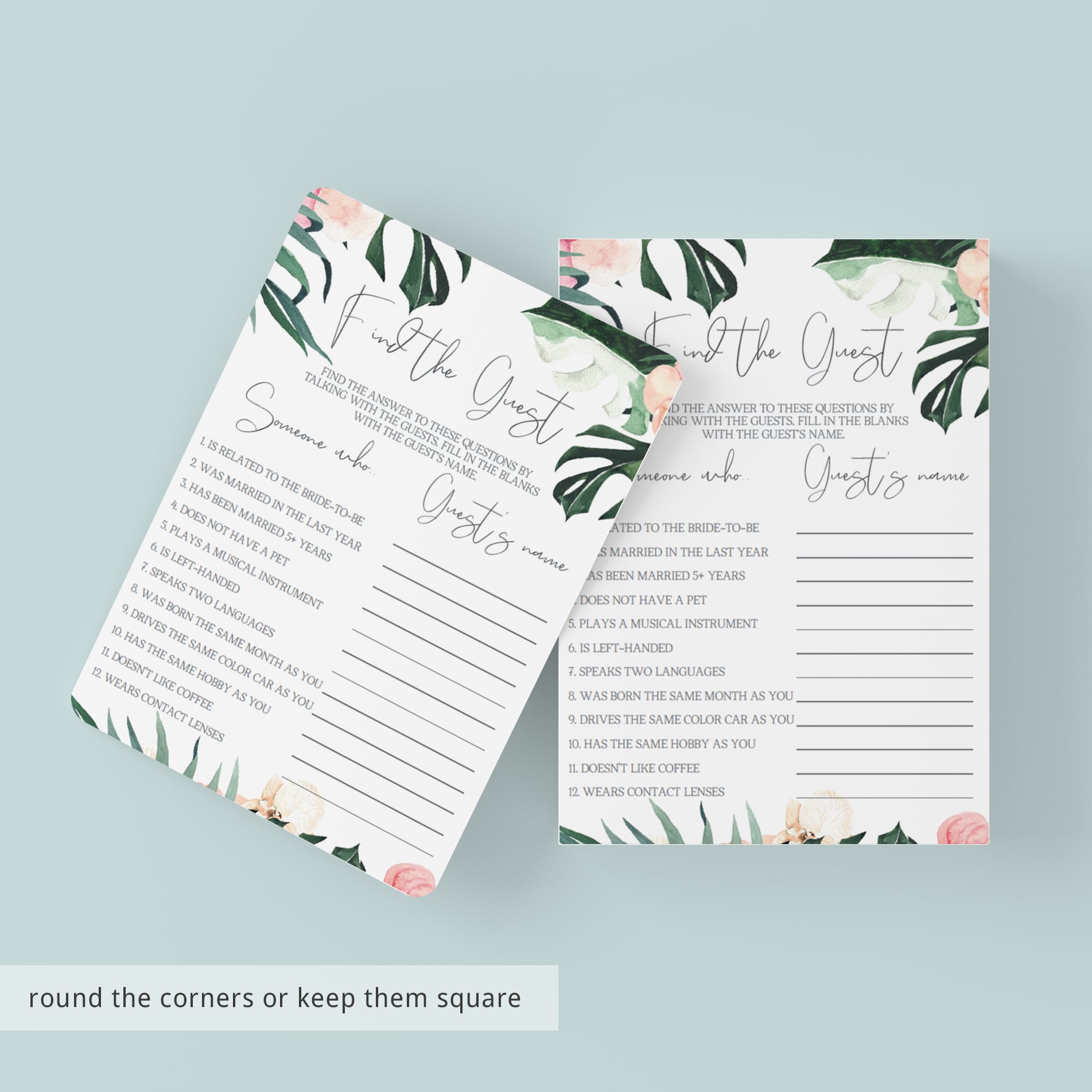 Find the guest summer party game template by LittleSizzle
