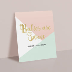 Geometric baby sprinkle decorations printable by LittleSizzle