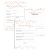 Rainbow baby shower activity pack printable by LittleSizzle