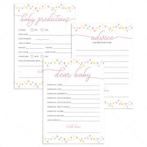 Rainbow baby shower Activity Pack printable for girls | Instant ...