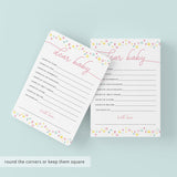Sweet Shower Wishes for Baby Printable - Hearts and Stars