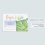 Watercolor Diaper Raffle Cards PDF Template by LittleSizzle