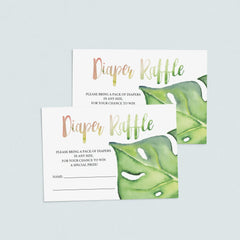 Tropical Leaved invitation inserts by LittleSizzle