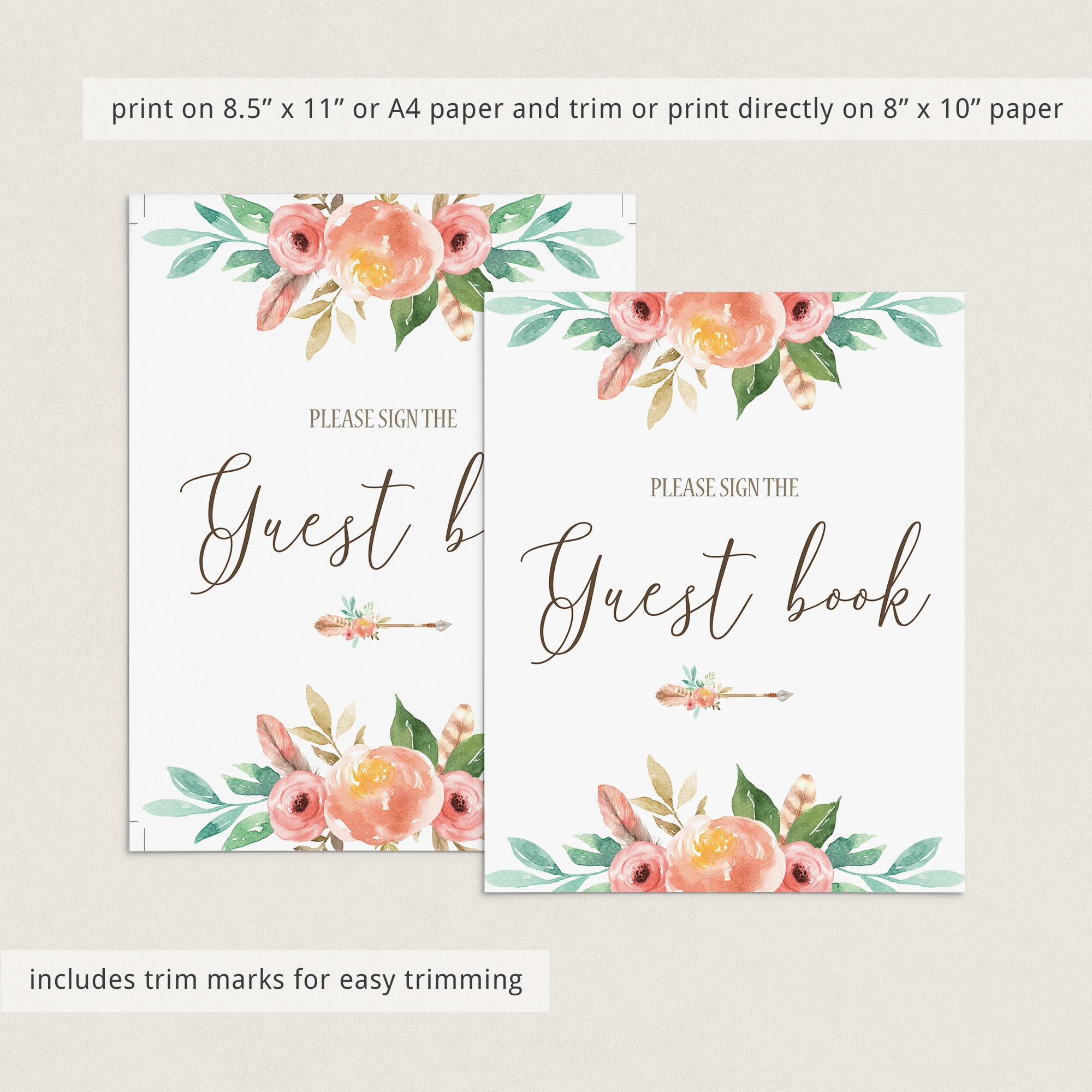Please sign the guest book sign instant download by LittleSizzle