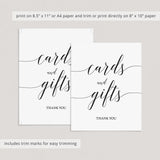 Simple cards and gifts table sign by LittleSizzle
