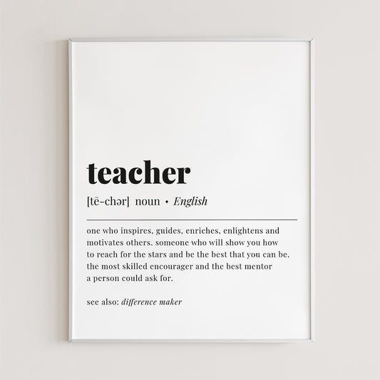 Teacher Definition Print Instant Download by LittleSizzle