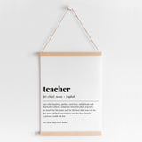 Teacher Definition Print Instant Download