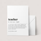 Teacher Definition Print Instant Download