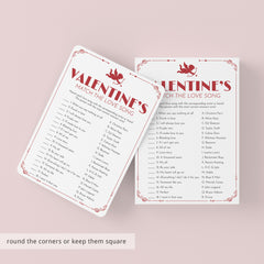 Valentines Love Song Match Game with Answer Key