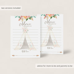 Teepee Baby Shower Games and Keepsakes Bundle