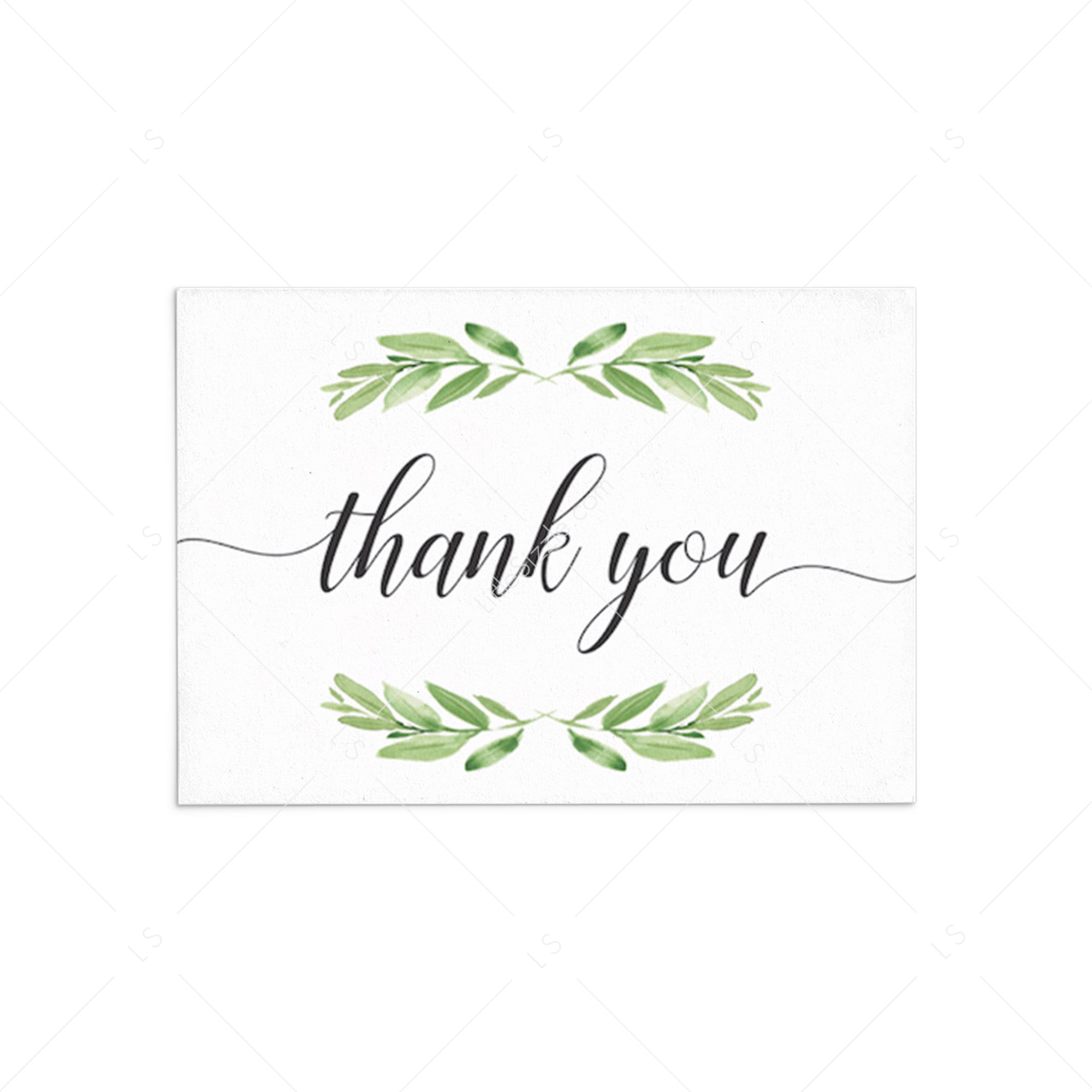 Greenery thank you cards printable by LittleSizzle