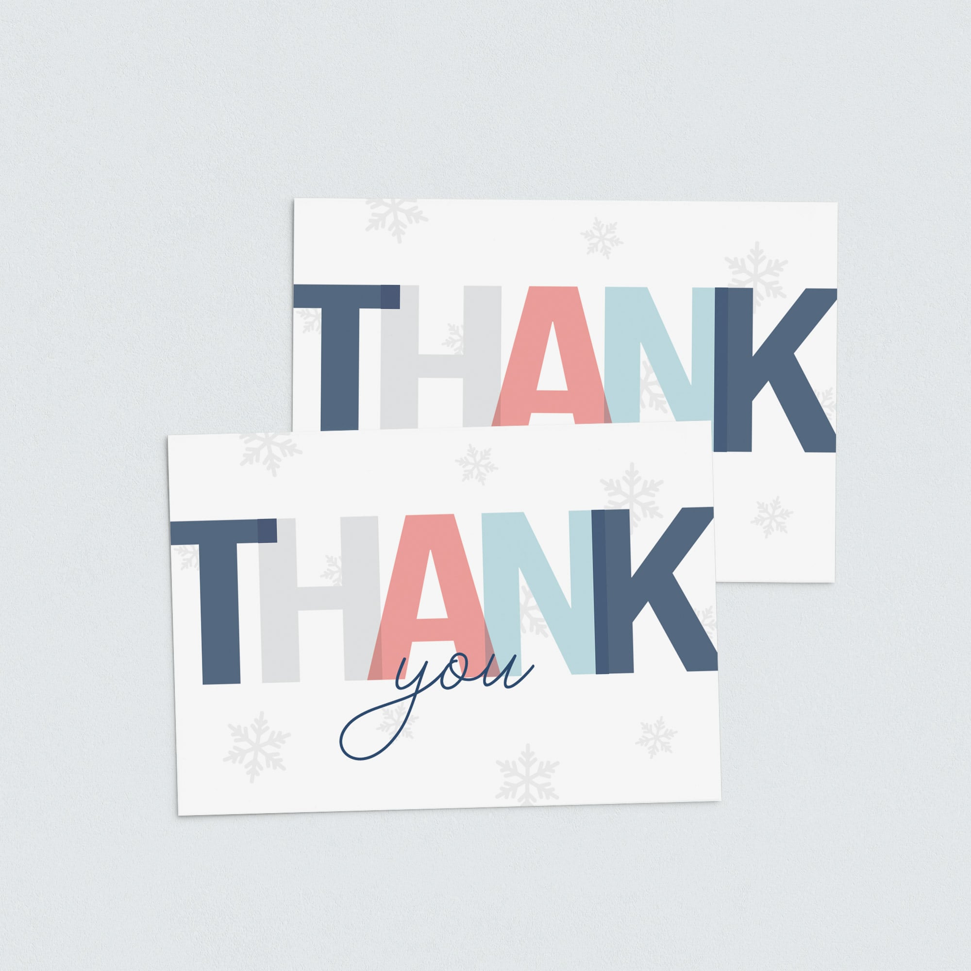 Printable winter themed thank you cards by LittleSizzle
