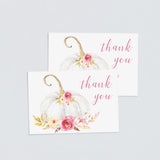 Floral pumpkin thank you note printable by LittleSizzle