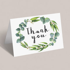 Instant download thank you cards greenery by LittleSizzle