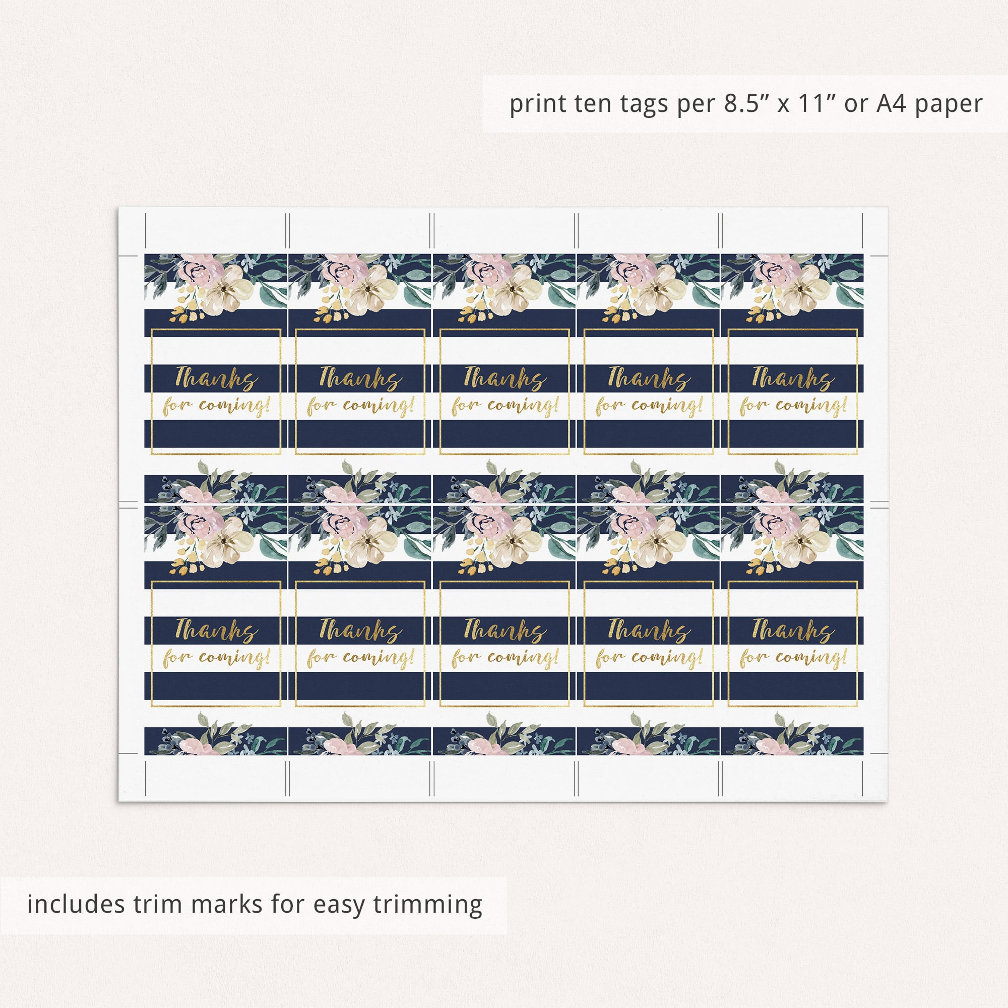 Printable labels navy and white by LittleSizzle