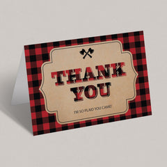 Wood themed thank you for coming cards by LittleSizzle