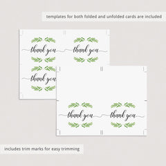 Green Thank You Notes by LittleSizzle