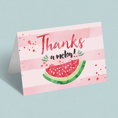 Thanks a Melon printable Thank You Cards | Instant download – LittleSizzle