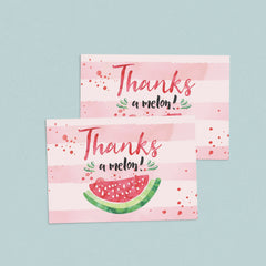 Watermelon thank you cards instant download by LittleSizzle
