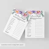 Purple Pink Floral Baby Shower The Price Is Right Printable