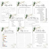 Greenery Gold Baby Shower Games Package Instant Download by LittleSizzle