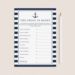 The Price is Right game cards for boy baby shower by LittleSizzle