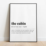 Cabin Definition Print Instant Download