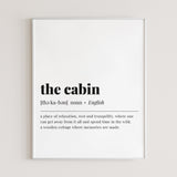 Cabin Definition Print Instant Download by Littlesizzle