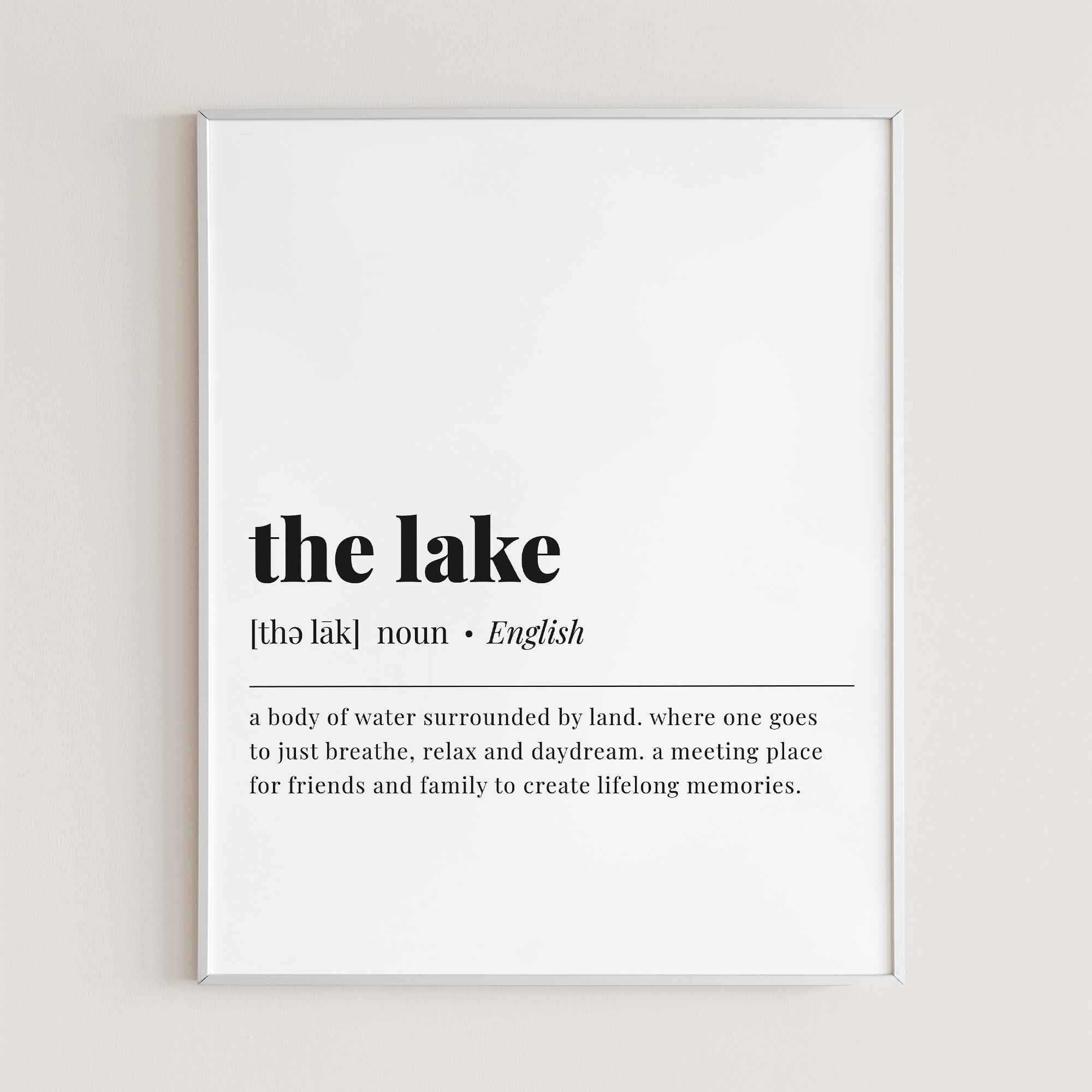 Lake Definition Print Instant Download by Littlesizzle