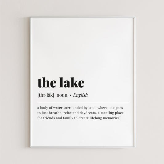 Lake Definition Print Instant Download by Littlesizzle