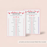 Fun Galentine's Day Party Game This Or That